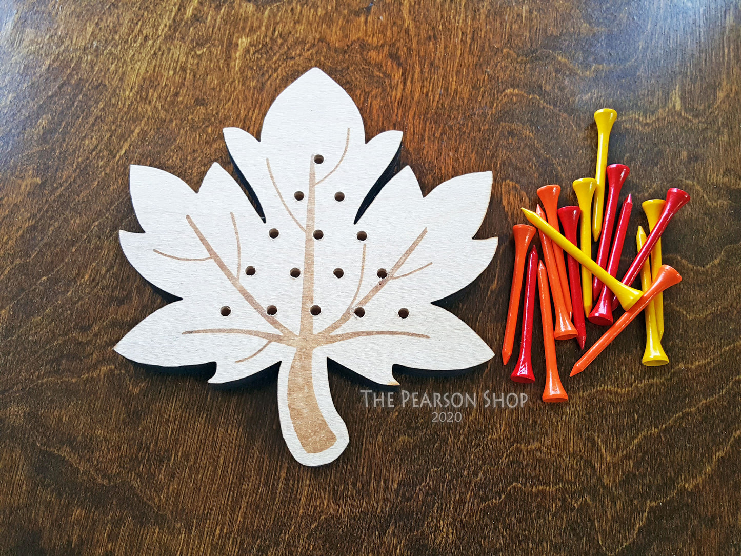 Peg Game Maple Leaf Shape