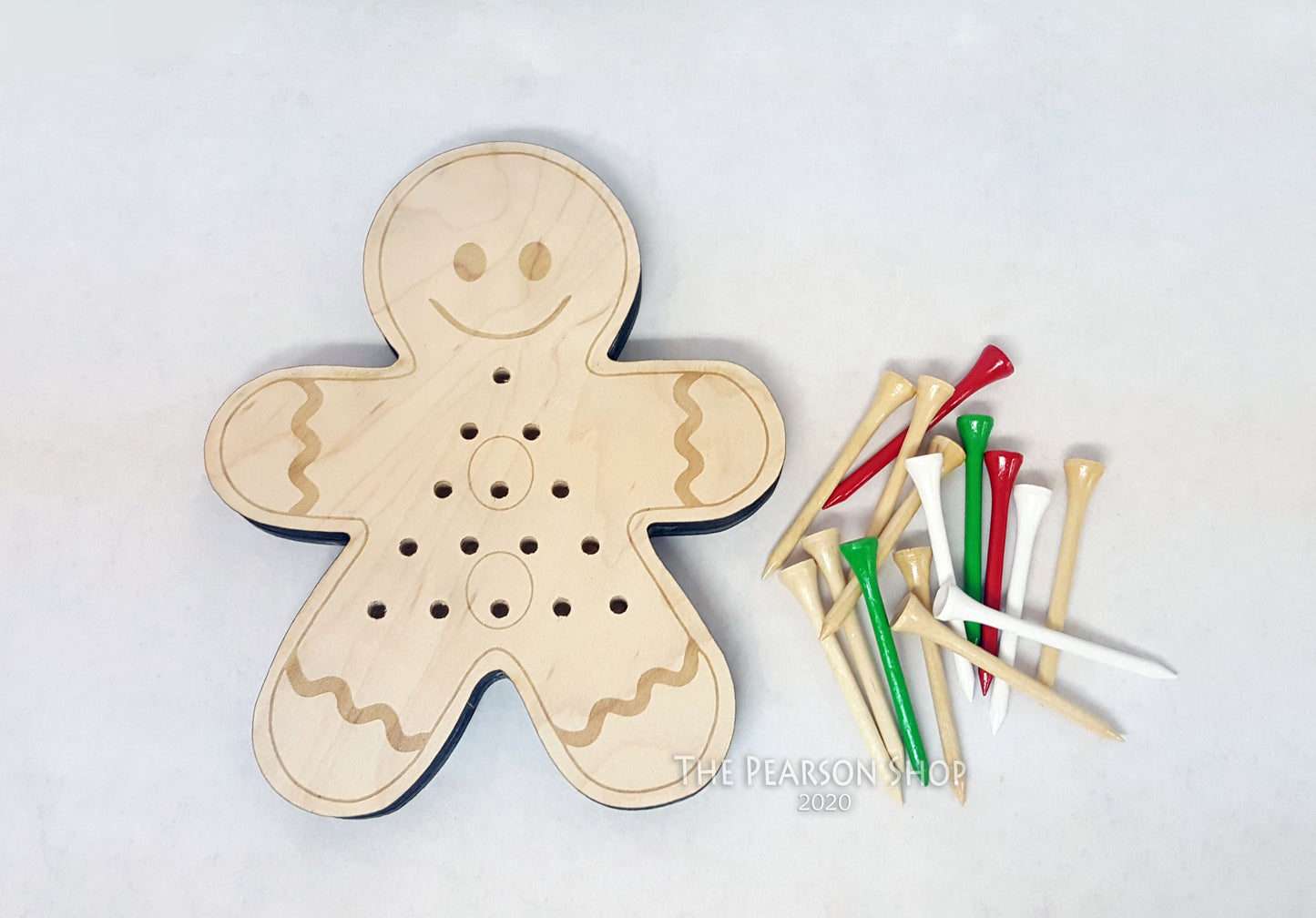 Peg Game Gingerbread Shape