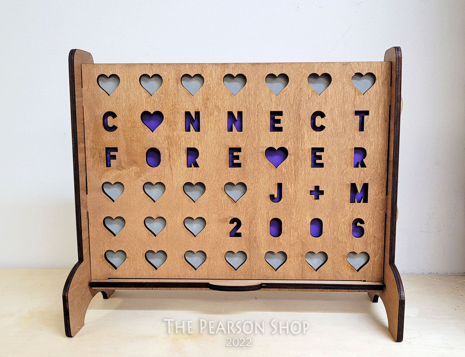 Connect 4 Personalized Hearts Game