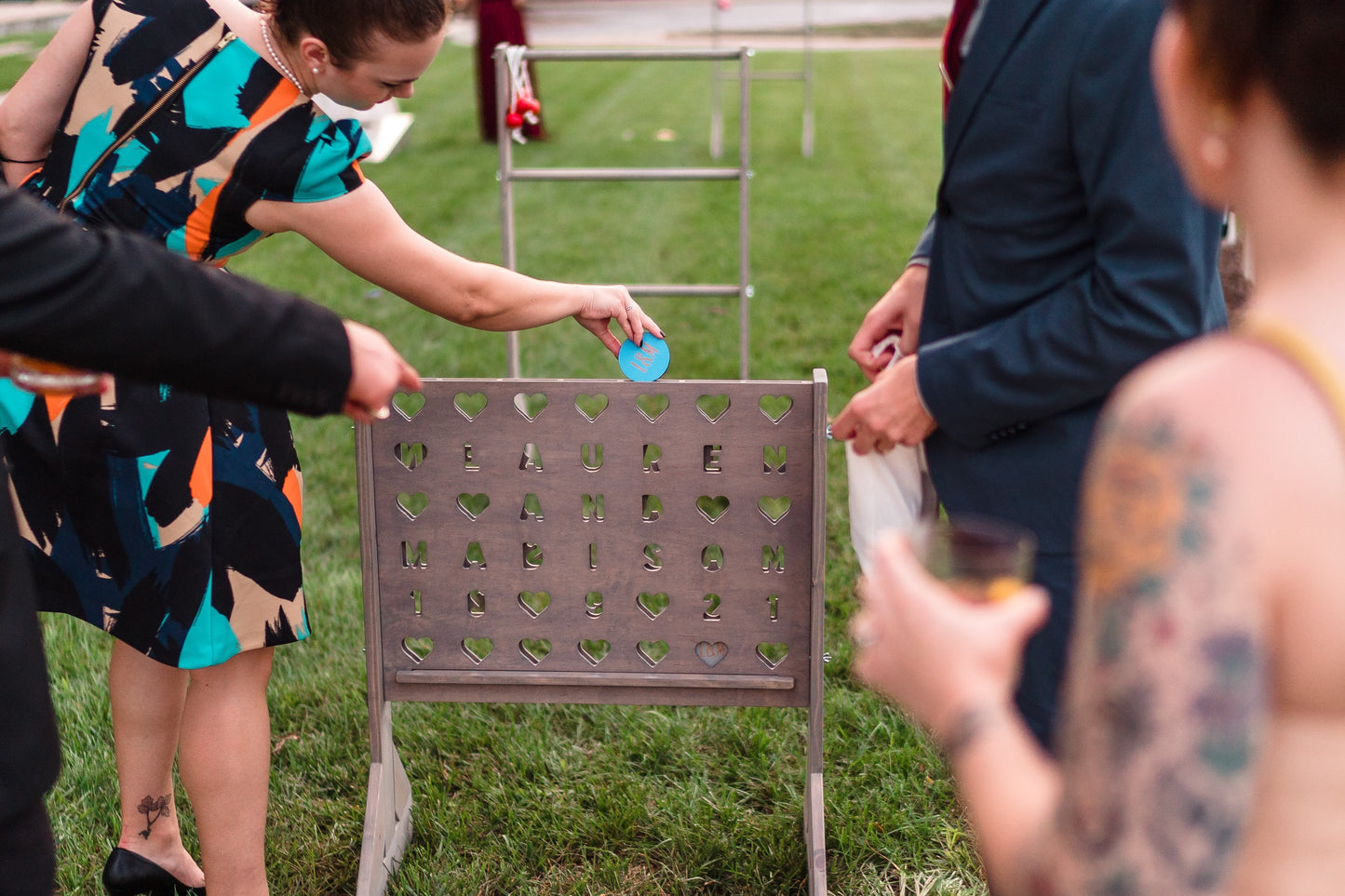 Giant Connect 4 Personalized Hearts Game