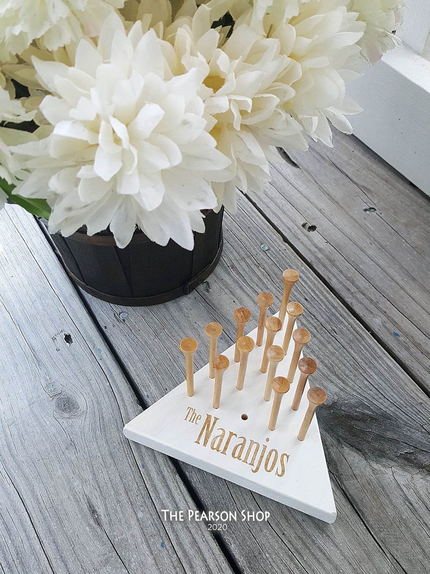 Personalized Wooden Peg Game