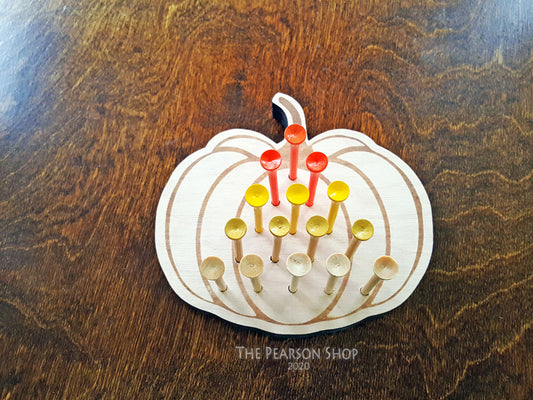 Peg Game Pumpkin Shape