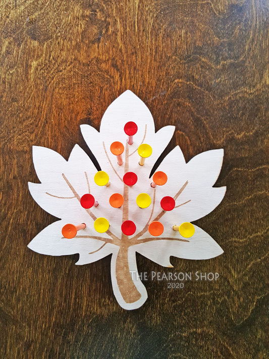 Peg Game Maple Leaf Shape