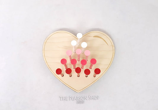 Peg Game Heart Shape