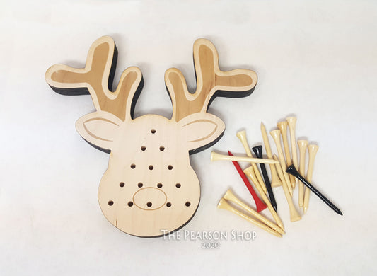 Peg Game Reindeer Shape