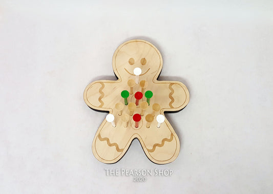 Peg Game Gingerbread Shape