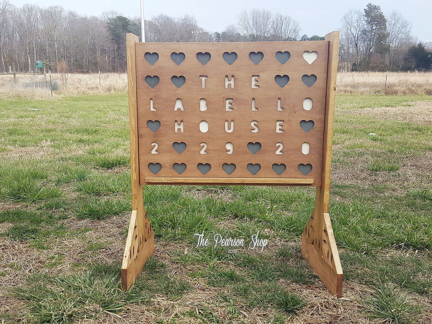 Connect 4 Giant or JR Personalized Hearts Game