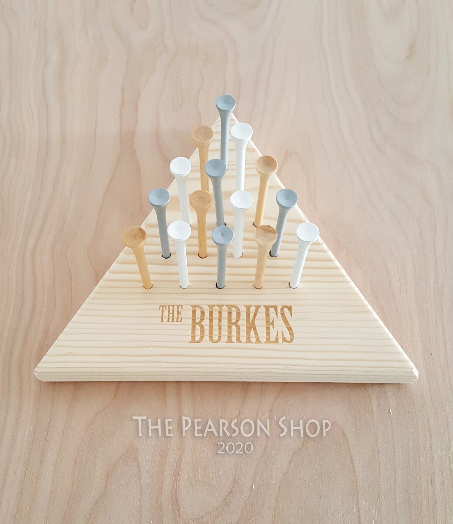 Personalized Wooden Peg Game